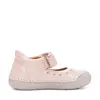 Pantofi D.D.Step, fete, piele naturala, decupati, primii pași, roz sidef cu inimioare_H066-61513-20_Pebebe