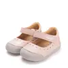 Pantofi D.D.Step, fete, piele naturala, decupati, primii pași, roz sidef cu inimioare_H066-61513-20_Pebebe