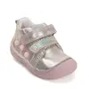 Pantofi D.D. Step fete, primii pasi, piele naturala, talpa flexibila, auriu cu pisică_S015-61267B-24_Pebebe