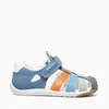 Sandale Barefoot baieti, Pablosky, albastru bareta portocalie, Nobuck-Tech, inchidere cu scai_069844-21_Pebebe