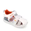 Sandale Biomecanics baieti, piele naturala, talpa flexibila, protectie degete, Bioevolution, alb_262231-B050-25_Pebebe