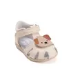 Sandale D.D. Step copii, piele naturala, talpa flexibila, alb unt, caine_G075-61516B-25_Pebebe