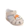 Sandale D.D. Step copii, piele naturala, talpa flexibila, crem, vulpe_G075-61516F-25_Pebebe