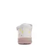 Sandale D.D. Step fete, piele naturală, alb cu imprimeu flori_G064-61994M-29_Pebebe