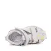 Sandale D.D. Step fete, piele naturală, alb cu imprimeu flori_G064-61994M-29_Pebebe
