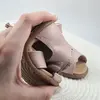 Sandale din piele naturala, talpa flexibila, barefoot, roz pudra_RO-800-1-24_Pebebe