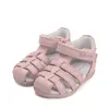 Sandale fete cu barete si ajustare cu 2 scaiuri, piele naturala, talpa flexibila, roz lila, D.D.Step_G111-61400AM-30_Pebebe