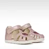 Sandale fete Geox, piele naturala, Macchia, Roz cu inimioara_B654WA-0MAEW-C8172-24_Pebebe