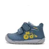 Pantofi D.D. Step Barefoot, baieti, piele naturala, primii pasi, albastru, design excavator_S070-62964B-20_Pebebe