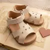 Sandale din piele naturala, talpa flexibila, barefoot, crem sidef_RO-800-2-24_Pebebe