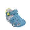 Sandale baieti cu barete si ajustare cu 2 scaiuri, piele naturala, talpa flexibila, albastru atlantic, D.D. Step_G111-61843A-25_Pebebe