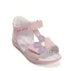 Sandale D.D Step fete, piele naturala, talpa felxibila, roz cu floare_G111-61348AM-30_Pebebe
