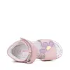 Sandale D.D Step fete, piele naturala, talpa felxibila, roz cu floare_G111-61348AM-30_Pebebe