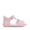 Sandale D.D Step fete, piele naturala, talpa felxibila, roz cu floare_G111-61348AM-30_Pebebe