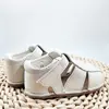 Sandale din piele naturală  cu scai și talpă din cauciuc flexibil, alb, LUY_RO-12-7-24_Pebebe