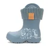 Cizme de ploaie pentru baieti, personalizabile, D.D.Step, albastru fume, din cauciuc cu interior textil detașabil, brant termic_SI106-52859-20/21_Pebebe