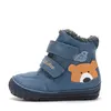 Ghete D.D.Step imblanite, baieti, piele naturala, talpa flexibila, albastru, model cu urs_W029-62556A-19_Pebebe