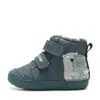 Ghete D.D.Step copii, piele naturala, imblanite, verde smarald, model cu Urs polar_W066-62479B-20_Pebebe