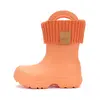 Cizme de ploaie pentru copii, personalizabile, D.D.Step, portocaliu, din cauciuc cu interior textil detașabil, brant termic_SI106-52225-20/21_Pebebe