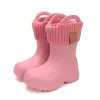 Cizme de ploaie pentru fete, personalizabile,  D.D.Step, roz, din cauciuc cu interior textil detașabil, brant termic_SI106-52697-20/21_Pebebe