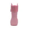 Cizme de ploaie pentru copii, personalizabile, D.D.Step, roz inchis, din cauciuc cu interior textil detașabil, brant termic_SI106-52973-20/21_Pebebe