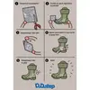 Cizme de ploaie pentru copii, personalizabile, D.D.Step, roz inchis, din cauciuc cu interior textil detașabil, brant termic_SI106-52973-20/21_Pebebe