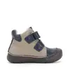 Ghete D.D Step baieti, fluorescent, piele naturala, talpa flexibila, captuseala textila, Gri, model cu racheta_A082-62203B-20_Pebebe