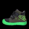 Ghete D.D Step baieti, fluorescent, piele naturala, talpa flexibila, captuseala textila, Gri, model cu racheta_A082-62203B-20_Pebebe