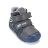 Ghete D.D Step baieti, fluorescent, piele naturala, talpa flexibila, captuseala textila, bleumarin, model cu racheta_A082-62203-20_Pebebe