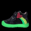Ghete D.D Step fete, fluorescent, piele naturala, talpa flexibila, captuseala textila, bleumarin sidef, model curcubeu si inimioara_A082-62750-20_Pebebe
