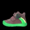 Ghete D.D Step fete, fluorescent, piele naturala, talpa flexibila, captuseala textila, roz sidef, model curcubeu si inimioara_A082-62750A-20_Pebebe
