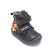 Ghete D.D.Step baieti, inalte, piele naturala, imblanite, negru, model masina pompieri_W071-62477B-20_Pebebe