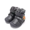 Ghete D.D.Step baieti, inalte, piele naturala, imblanite, negru, model masina pompieri_W071-62477B-20_Pebebe
