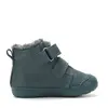 Ghete D.D.Step copii, piele naturala, imblanite, verde smarald, model cu Urs polar_W066-62479B-20_Pebebe