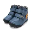 Ghete D.D.Step imblanite, baieti, piele naturala, talpa flexibila, albastru, model cu urs_W029-62556A-19_Pebebe