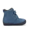 Ghete D.D.Step imblanite, baieti, piele naturala, talpa flexibila, albastru, model cu urs_W029-62556A-19_Pebebe