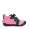 Pantofi D.D. Step fete, primii pasi, piele naturala, talpa flexibila, fuchsia, model cu bufnita_S015-62450B-19_Pebebe