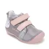 Pantofi D.D. Step fete, primii pasi, piele naturala, talpa flexibila, gri, model cu bufnita_S015-62450-19_Pebebe