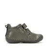Pantofi D.D. Step baieti, primii pasi, piele naturala, talpa flexibila, olive, model cu castor_ S015-62748B-24_Pebebe