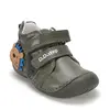 Pantofi D.D. Step baieti, primii pasi, piele naturala, talpa flexibila, olive, model cu castor_ S015-62748B-24_Pebebe