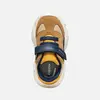 Pantofi Geox baieti, piele naturala, brant antibacterian, Geox Respira, Ciufciuf, maro, bej_B455RB-0FU22-C5GF4-20_Pebebe