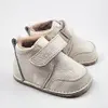 Ghete barefoot pentru copii, primii pasi, piele naturala, captuseala din blana, talpa flexibila, crem, Smiley_RO-600-7-17_Pebebe
