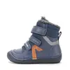 Ghete barefooot D.D Step baieti, piele naturala, reflectorizante, talpa felxibilă, bleumarin_W063-62643AM-25_Pebebe