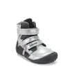 Ghete barefooot D.D Step fete, piele naturala, talpa felxibilă, argintiu cu roz_W063-62643DM-25_Pebebe