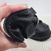 Ghete barefoot pentru copii, primii pasi, piele naturala, captuseala din blana, talpa flexibila, negru, Smiley_RO-600-1-22_Pebebe