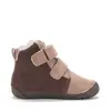 Ghete D.D Step copii, Barefoot, piele naturala, captuseala din blana, maro, emblema cu norisor_W070-62495F-20_Pebebe
