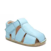 Sandale din piele naturală  cu scai și talpă din cauciuc flexibil, azur, LUY- RO-12-Azur-19-Luy-