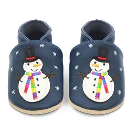 Pantofi din piele moale cu Cedric omul de zapada- BSGS019-36-48-Dotty Fish-
