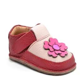 Pantofi din piele moale cu talpa flexibila si captuseala, floare- RO-16-12-19-Luy-