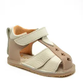 Sandale copii din piele naturala cu talpa flexibila vibram, crem- RO-101-6-23-Angel-